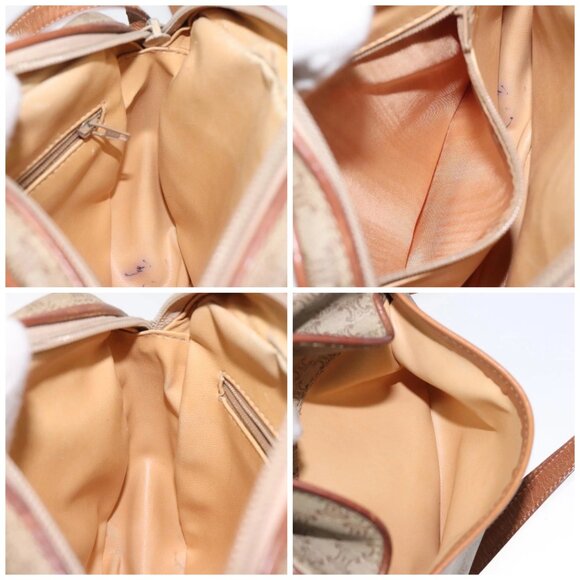 CELINE Macadam Canvas Shoulder Bag Beige Gold Auth BA1996 - Picture 16 of 16